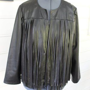 Chico's Faux-Leather Tassel Jacket
